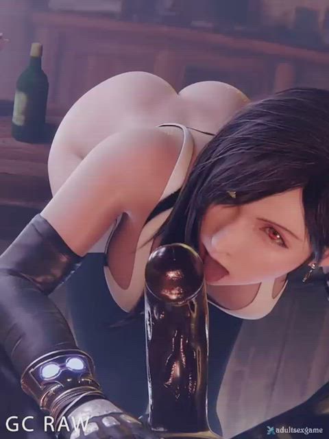 Tifa Lockhart oral creampie & Footjob (GC RAW) [Final Fantasy] - free porn video
