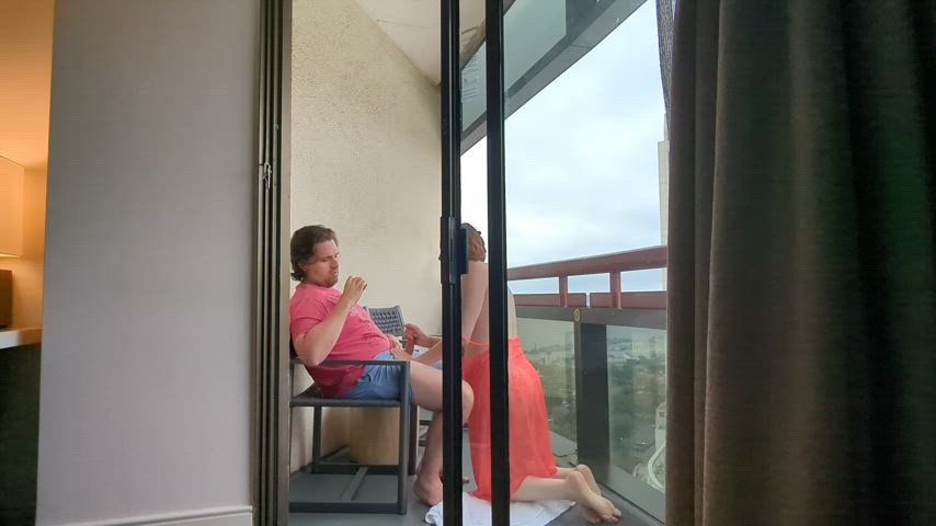 Hotel balcony fun - free porn video