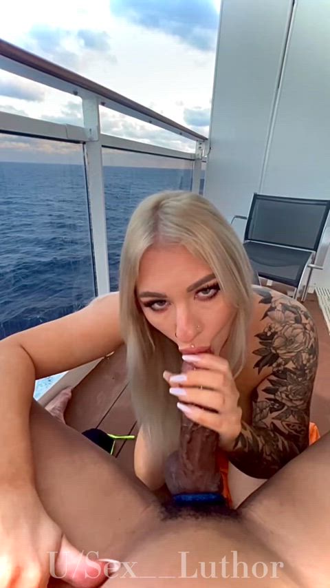 The balcony of a ship is top tier - free porn video