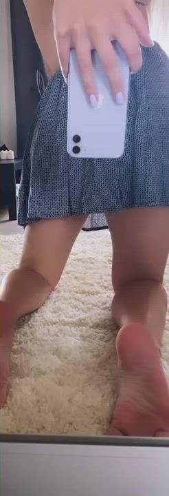 Do you think if I show my professor what's under my skirt, I'll get an A? - free porn video