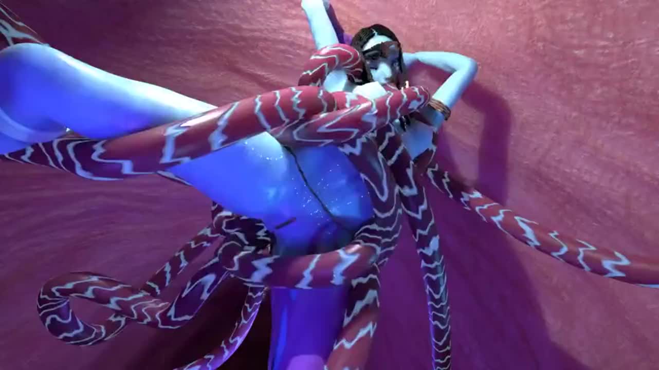Na'vi girl fucked in the ass by multiple tentacles (Gifdoozer) - free porn video