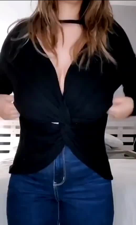 The black top hides them well 😂 enjoy guys - free porn video