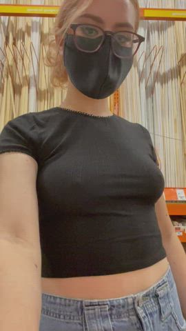 [GIF] mini striptease in the home depot.. need any wood??😋 - free porn video
