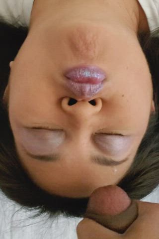 thick facial for college Asian gf (oc) - free porn video