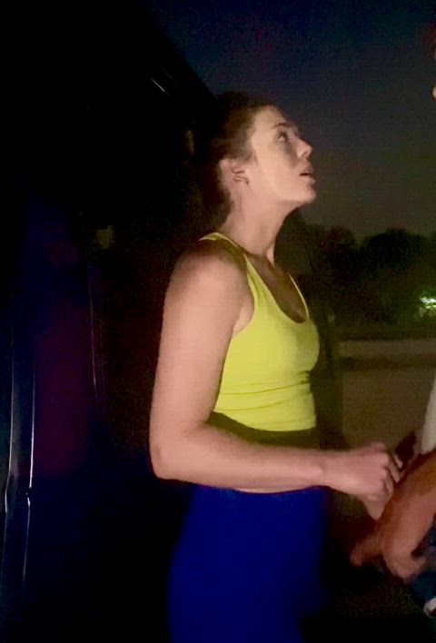 Baseball Game BJ and Cum - free porn video