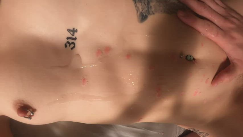 Coated in wax and covered in cum! - free porn video