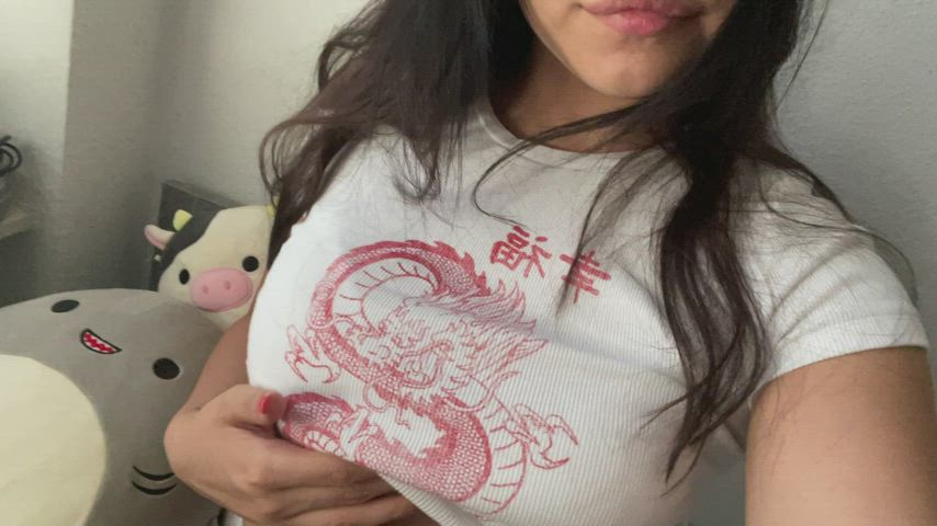let me show what an asian college girl hides behind her shirt - free porn video