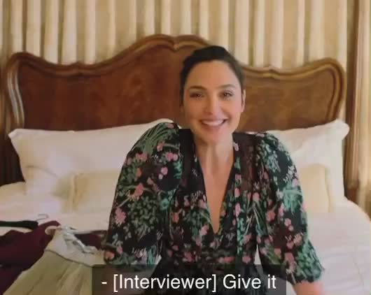 Gal Gadot’s reaction when the interviewer pulls out his cock - free porn video