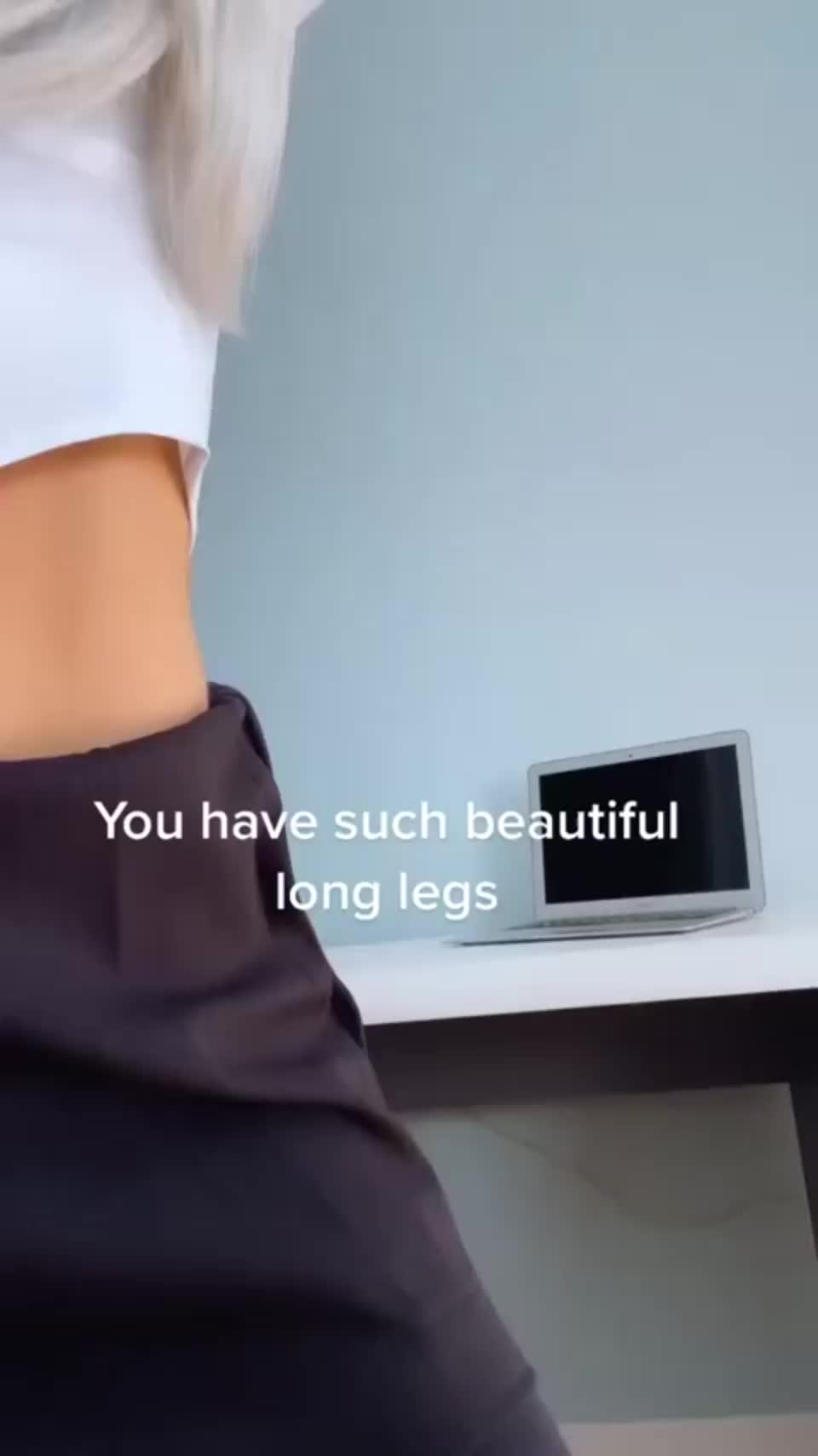 daddy, here is just a 2002 office girl trying to give you a boner - free porn video