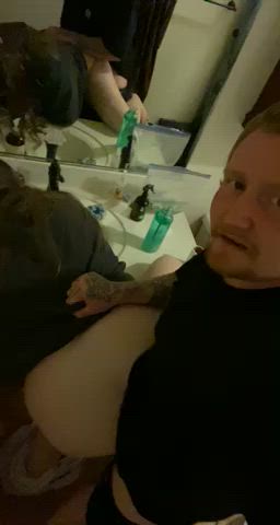 Couldn’t wait for the party to be over so had to do a quick one in the bathroom 😮‍💨 - free porn video