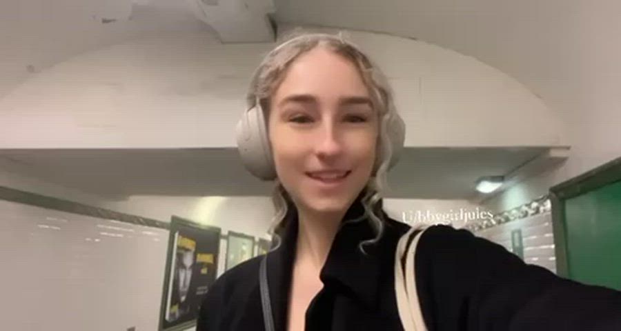 I hope no one saw me walking to the metro [GIF] - free porn video