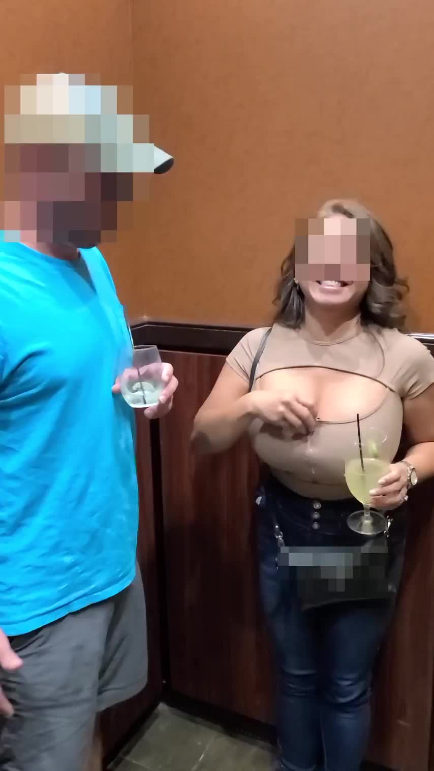 Allowing A Stranger From The Hotel Bar Fondle My Boob In An Elevator - free porn video