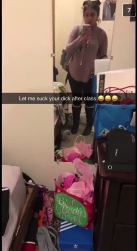 Cute college slut gets facialized after sucking dick - free porn video