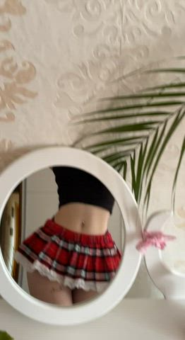 Wearing my new skirt to school - free porn video