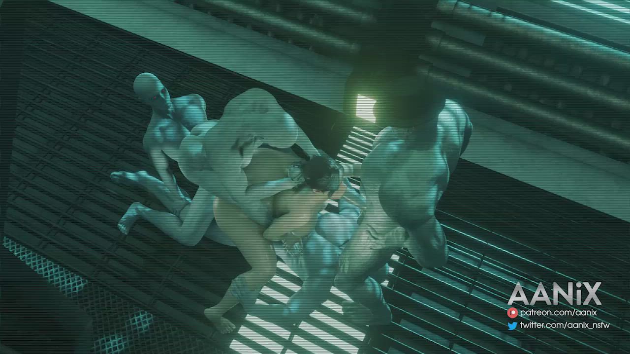 Footage of Claire fighting zombies, (AANiX) [Resident Evil] - free porn video