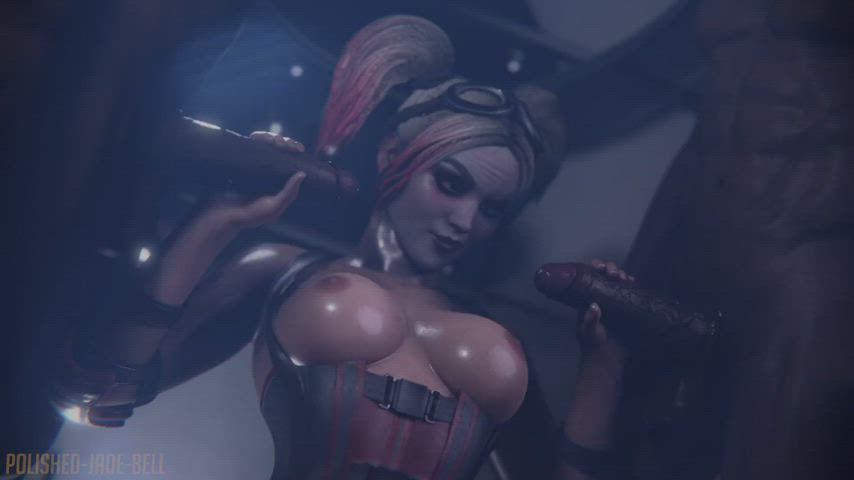 Cum on Harley Quinn's titties (polished-jade-bell) [DC] - free porn video