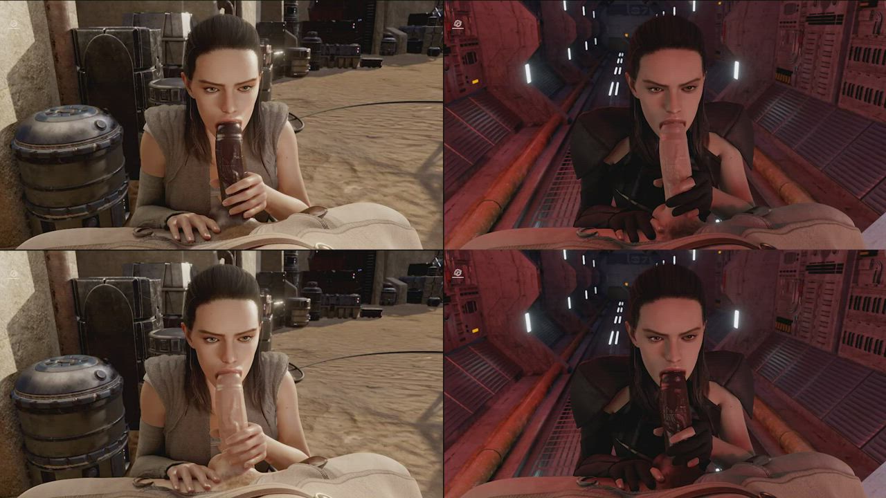 Rey sucking cock [Credits: pewposterous] - free porn video