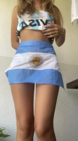 Argentina is playing tomorrow who wanna watch it with me? - free porn video