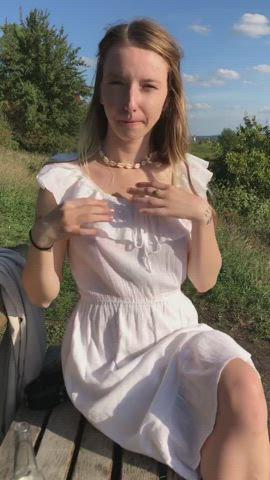 the sun caresses my nipples and my pussy gets wet - free porn video