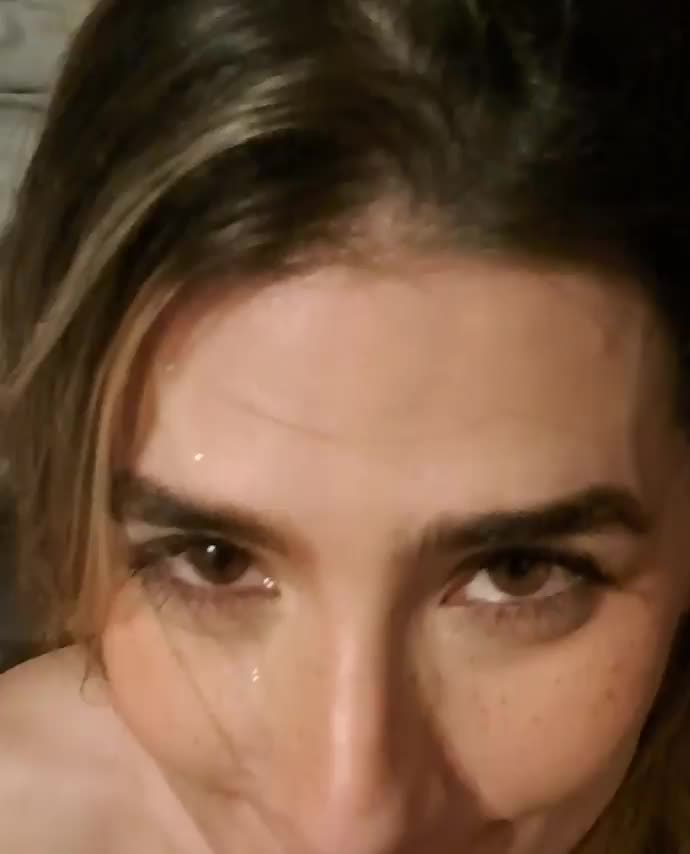 Cutie with a face full of cum - free porn video