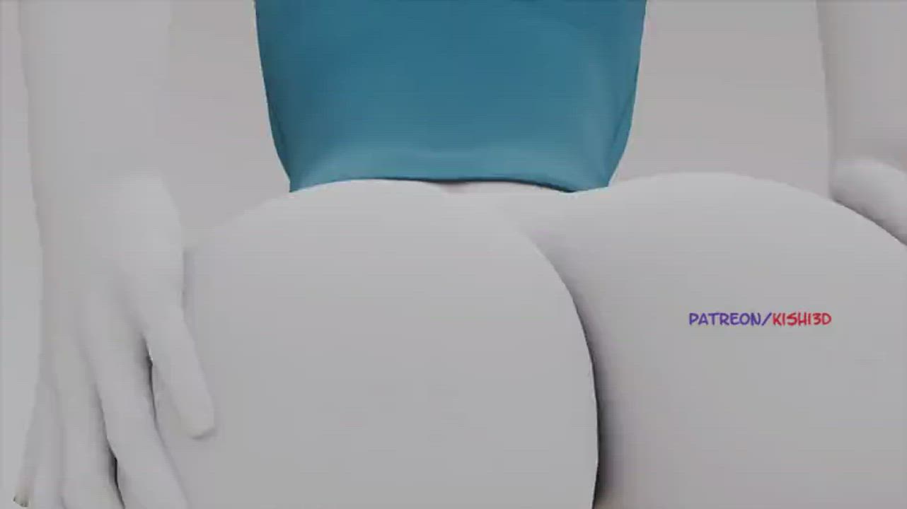 Showing off her thoroughly trained ass (Wii Fit) (Kishi) - free porn video