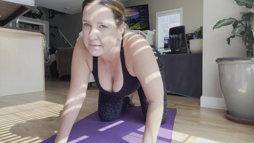Rudely interrupted while teaching a virtual yoga class - free porn video