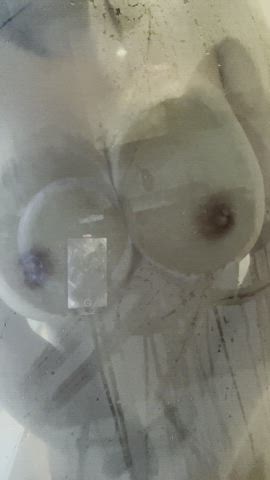 The glass really shows how Big they are - free porn video