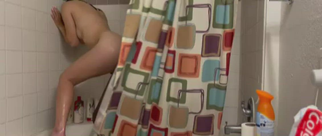 Asian girl pushes back on BBC Doggystyle in Shower by thablasiancouple [OC] - free porn video