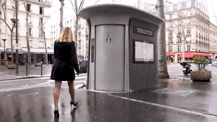 MILF used like whore in public toilet - free porn video