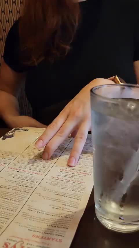 Flashing at dinner tonight [GIF] - free porn video