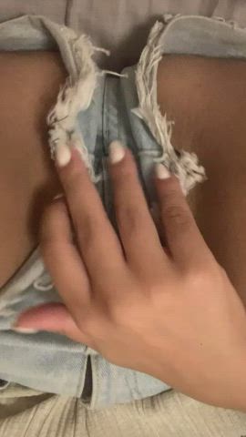 I often wear short jean like this.. and this is what you gonna see if i spread my legs 🫢 for easy access i guess 😋 - free porn video