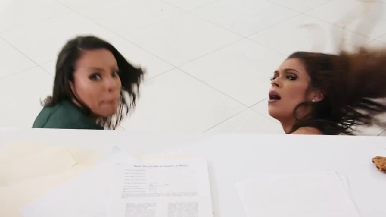 Big Tits at Work - Bridgette B, Luna Star, Victoria June, Katana Kombat - Office 4-Play: Latina Edition - free porn video