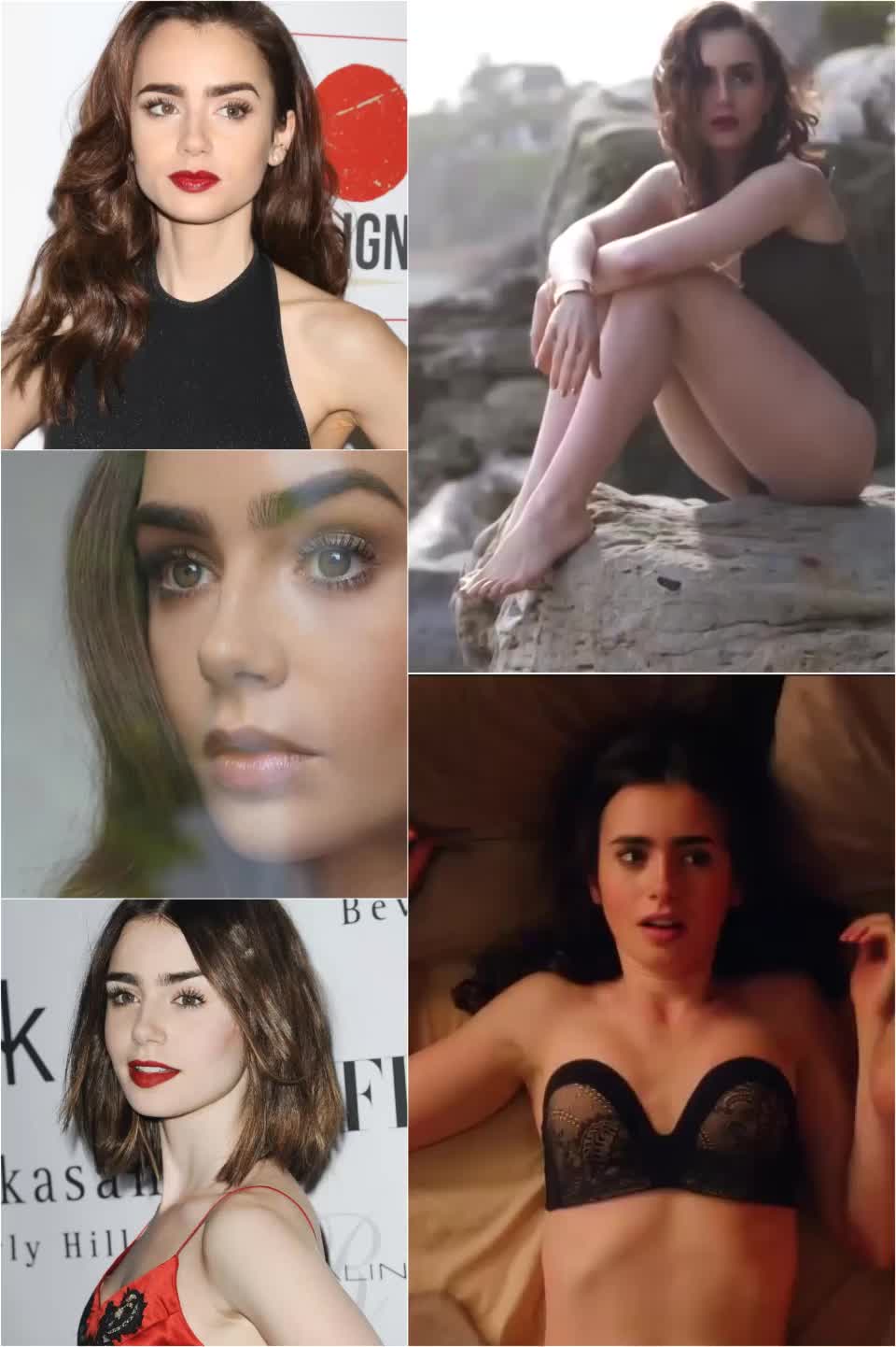 Lily Collins birthday girl - free porn video
