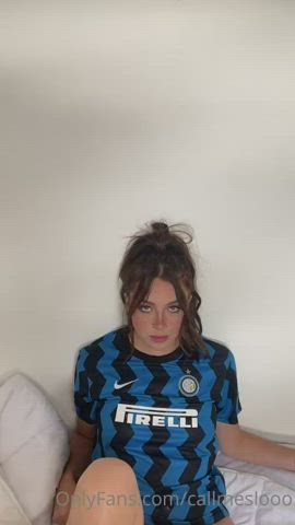 Inter Milano fan lost the title and now has to deepthroat a Milan fan - free porn video
