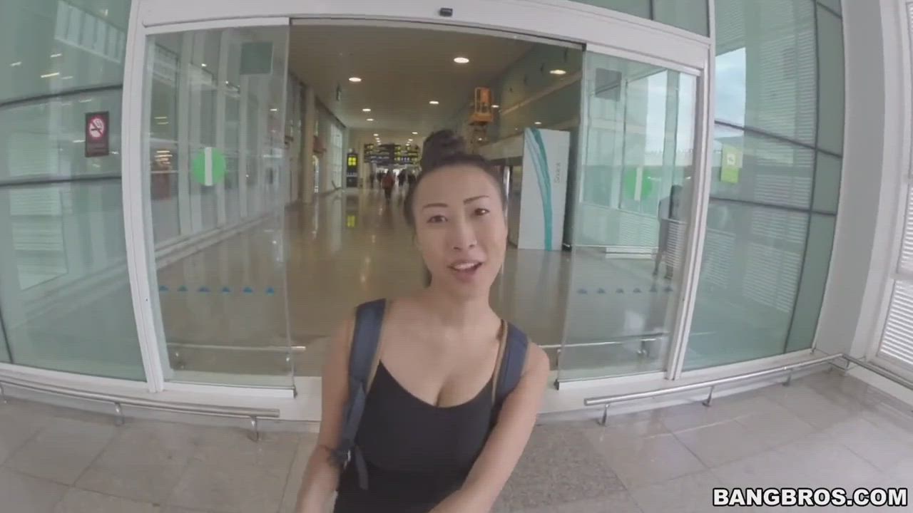 Sharon Lee fucking at the airport - free porn video