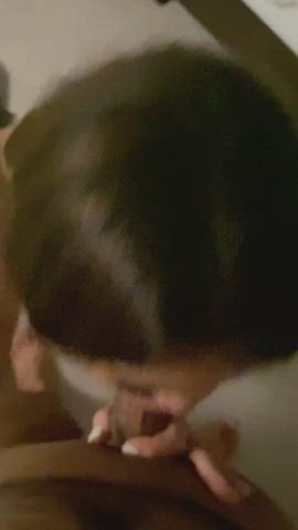 Latina wife on her knees for old friend - free porn video