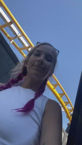 Took a break from Roller Coasters for a different kinda thrill! 🎢 [GIF] - free porn video
