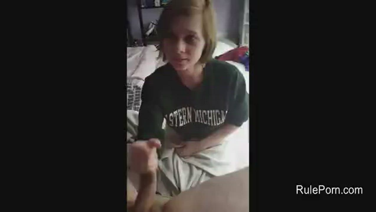 Neighbor Girl Sucks Cock And Swallows Cum - free porn video