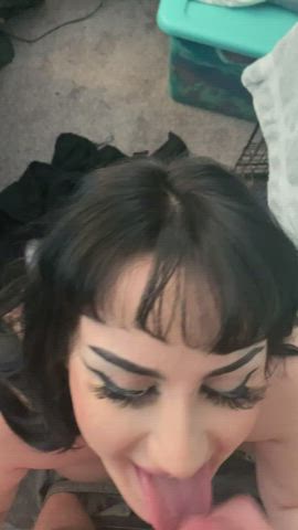 Goth Girlfriend Facial - free porn video