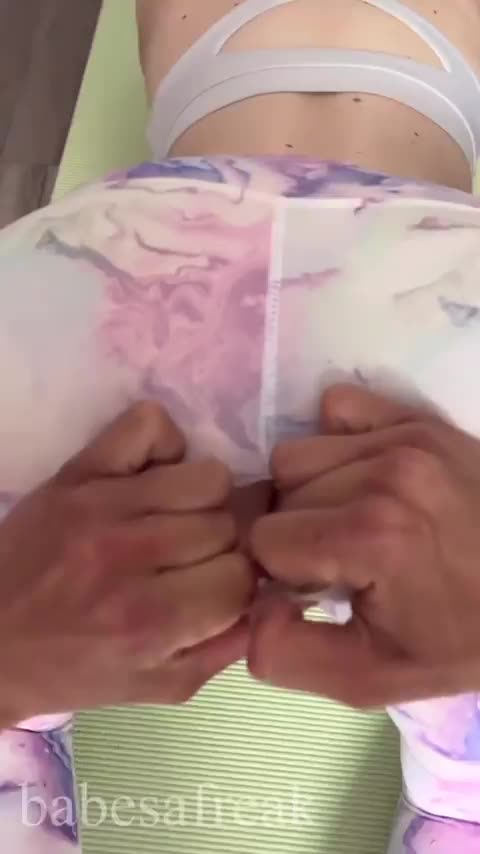 I love doing yoga around him because this always happens - free porn video