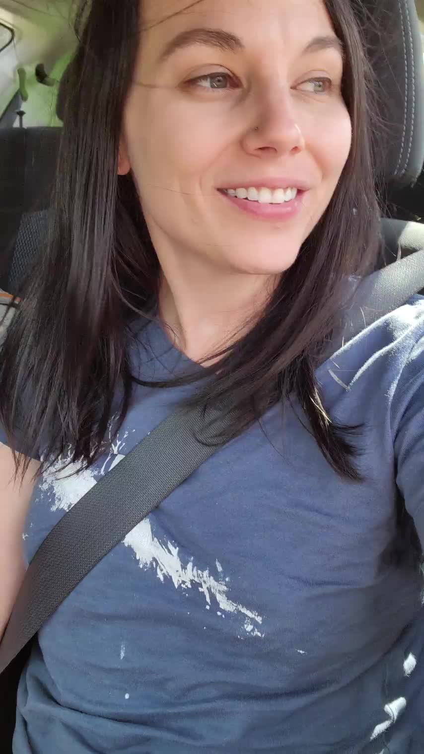 It doesn't matter where you take me, I'll always pull my tits out on the way. [GIF] - free porn video